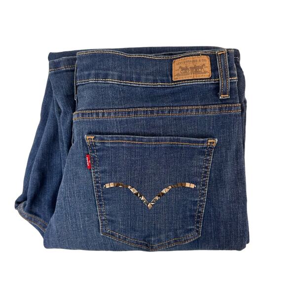 Levis Jeans Perfectly Slimming High Rise Boot Cut 512  Studded Pockets Size 16M - Picture 3 of 15